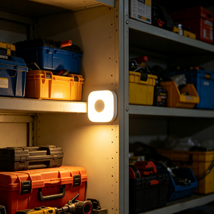 Veilleuse LED à détection de lumière 1W, longue durée de vie, allumage/extinction automatique, lampe de nuit portable avec capteur pour sous-sol et grenier - Product Image 1