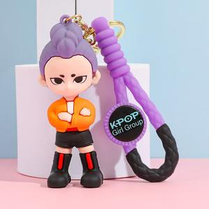 Gantungan kunci karet pemburu Iblis K POP, gantungan kunci tokoh <span class=keywords><strong>PVC</strong></span>, ornamen jimat mainan hadiah anak-anak Natal Kawaii - Product Image 6