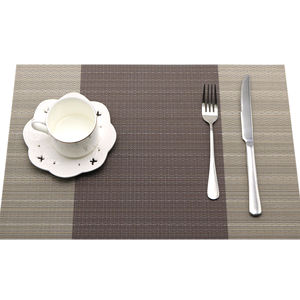 Mantel Individual de piel sintética de estilo clásico ecológico, alfombrilla de drenaje decorativa a prueba de aceite de PVC, Color degradado, aislamiento térmico, resistente al agua - Product Image 1