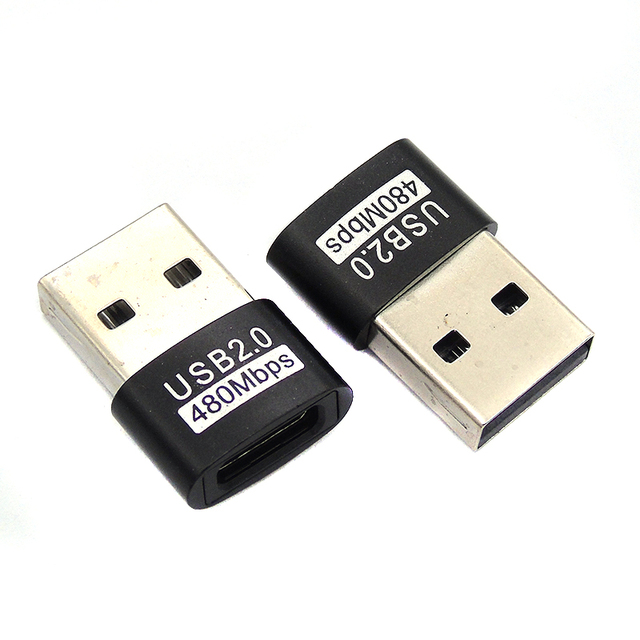 Mobile Phone Adapter USB-A2.0 Male to Type-C Female 480Mbps Tablet/Camera/Hard Drive Charger