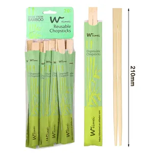 Wholesale Custom Logo Bamboo Wooden Sushi Chopsticks Luxury Eco-Friendly 24cm 21cm Chopsticks Safe Restaurants Weddings Camping
