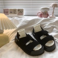 Nouvelles sandales plates décontractées d'été pour femmes avec semelle épaisse, légères et tendance, design double usage