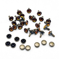 Clous à sertir colorés en tube de cuivre pour accessoires de vêtements DIY, pièces de sacs, strass, rivets sans nickel (tête/tige de 2,5 mm) pour vêtements