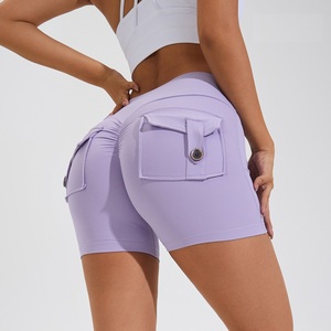 Pantalon <span class=keywords><strong>de</strong></span> yoga sans couture Push up Sports Tight Gym Active Wear Vêtements d'entraînement pour femmes Fitness Cargo Sportswear Leggings Shorts - Product Image 2