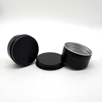 Rond Noir Vis Baume À Lèvres Pot Cosmétique En Aluminium Bougies Boîtes En Aluminium Top Métal 2oz 50ml 100g 4 Oz 8 Oz 300 Pcs
