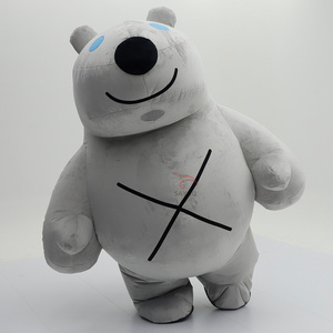 Costume da Mascotte Orso <span class=keywords><strong>Gigante</strong></span> in Peluche 2.2M 2.6M Stile Cartone Animato, Adorabile Orso Teddy Gonfiabile per Eventi Natalizi - Product Image 3