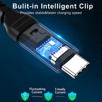 Cable de Carga Rápida USB 2.0 PD de 60 W, Tipo C a C, Cable de Datos de 3 A