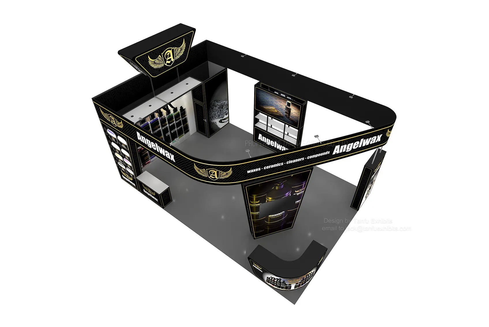 Other Trade Show Equipment Custom Exhibition Display Booth Design For Peninsula Booth