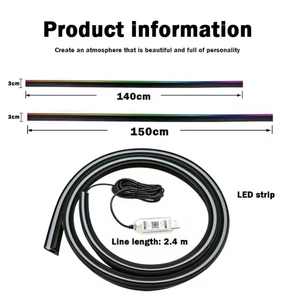 Nouvelle Bande Lumineuse LED Ambiante Multi-LED pour Pare-Brise et Tableau de Bord, Universelle 1,4m 1,5m, Contrôlée par APP, Lumière d'Ambiance LED pour <span class=keywords><strong>Voiture</strong></span> - Product Image 6