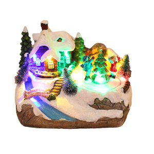 Villaggio Natalizio in Offerta, Decorazione Natalizia in Resina, Regali Artigianali, Casa di Natale con LED, Decorazione per la Casa - Product Image 6