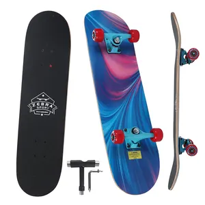 Skateboard en plastique à 4 roues, avec poignée, nouveauté, vente en gros,