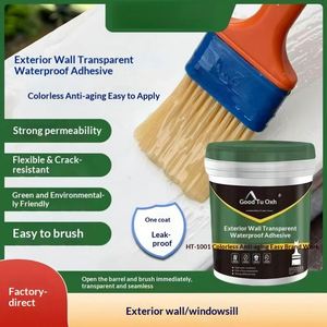 4kg Bucket Small Pack Transparent <b>Waterproof</b> Glue Customizable Eco-Friendly Polymer Liquid Coating for Wall/Roof/Bathroom - Product Image 5