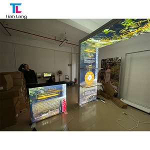 Wholesale Custom New Design Portable Aluminum <b>Frame</b> SEG Tension Fabric Backlit <b>Backdrop</b> Tradeshow Booth Display LED Light Box - Product Image 4