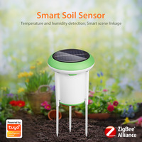 Capteur de température et d'humidité du sol solaire intelligent Tuya WiFi ZigBee NAS-STH02B en ABS pour l'irrigation et les fournitures de jardin