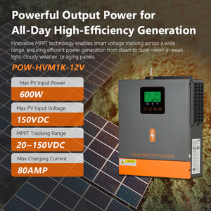 Convertisseur solaire monophasé PowMr 12V 24V 230Vac 1KW 1.5KW 1.6KW 3KW hors réseau tout-en-un - Product Image 5