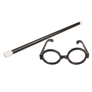 Lunettes rondes en forme de baguette magique, monture en plastique, accessoires de costume unisexes pour adultes et enfants - Product Image 5