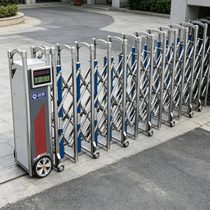 Portail coulissant automatique rétractable en acier inoxydable Zhanjiang pour la sécurité des entrées extérieures de gymnases et usines - Product Image 1