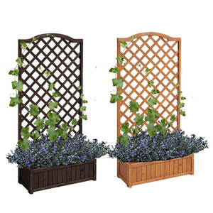 <span class=keywords><strong>Fioriera</strong></span> da Giardino <span class=keywords><strong>in</strong></span> <span class=keywords><strong>Legno</strong></span> di Alta Qualità con Basso MOQ <span class=keywords><strong>per</strong></span> Fiori Piante e Verdure con Recinzione e Ruote - Product Image 5