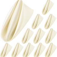 Servilletas de Tela Desechables de Estilo Moderno Hechas a Mano en Rosa Claro, Reutilizables de Poliéster para el Hogar, Eventos Empresariales, Restaurantes