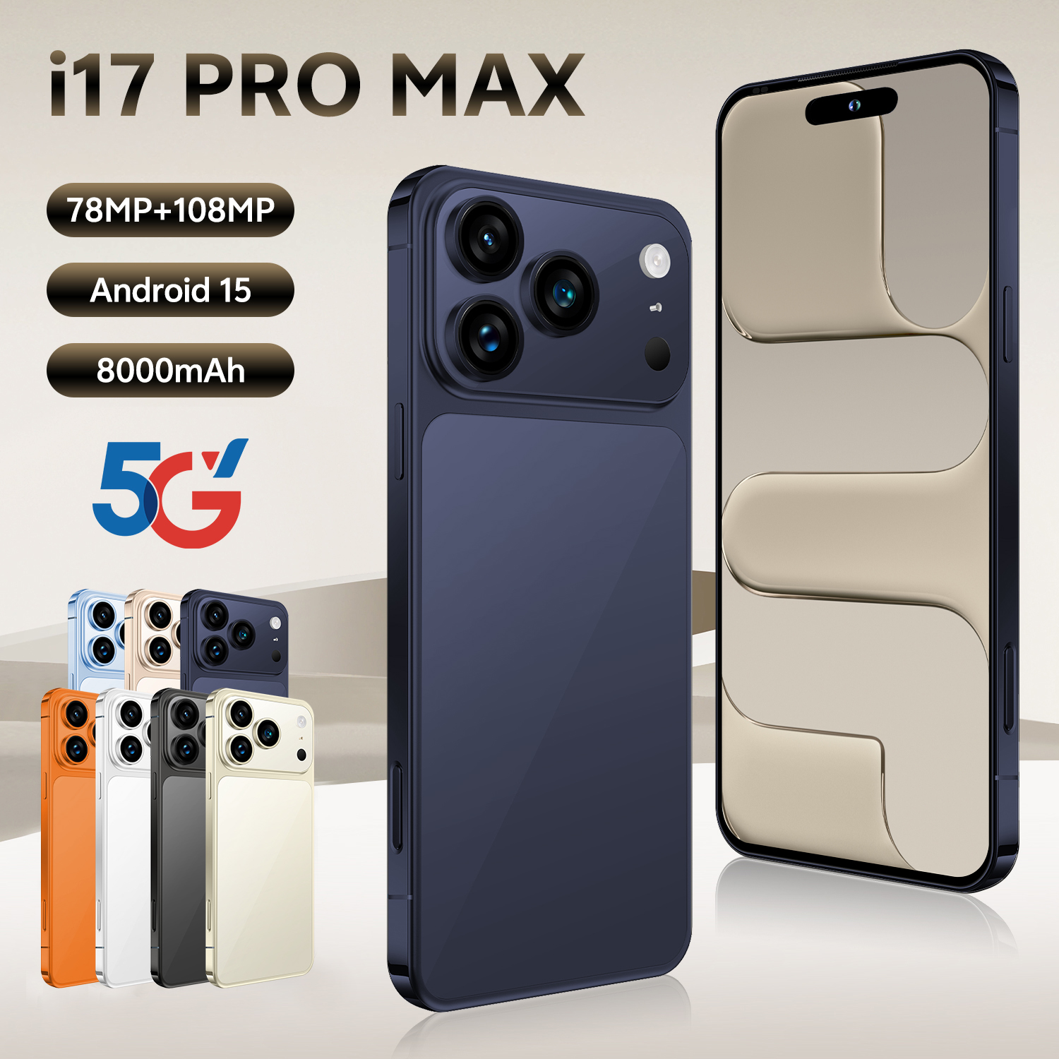 I17 Pro Max Smartphone - Advanced 7.3 Inch Android Device