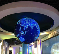 Écrans LED 3D sphériques créatifs 4K haute résolution, tailles personnalisables, diamètre de 0,5 mètre, angle de vision à 360°, étanches IP65