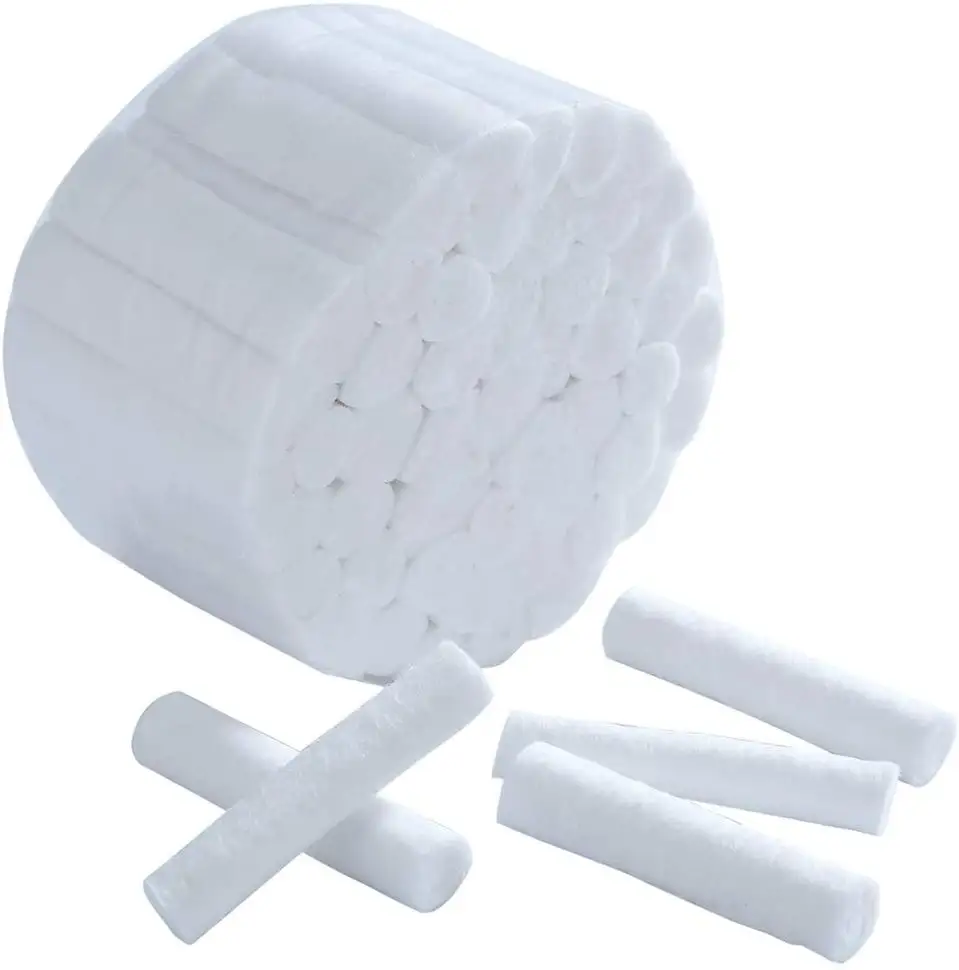 Rolo de algodão dental cirúrgico absorvente natural, almofadas de algodão para hospitais e clínicas