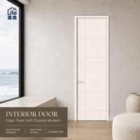 Porte intérieure en bois minimaliste et écologique, porte de chambre moderne pour les projets de construction verte et de maisons saines