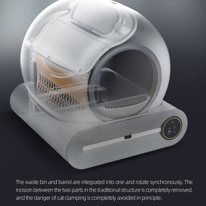 Slimme Zelfreinigende Automatische Kattenbak 65L Grote Eco-vriendelijke Ronde Geurverwijderende Elektrische Kattenbakoplossing - Product Image 3