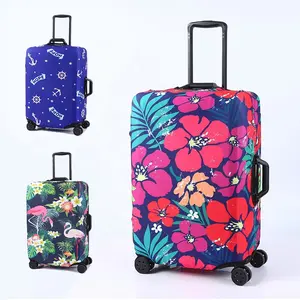 Personalized Travel Luggage Bag Covers With Custom Logo Design Sublimation Blank Elastic Spandex Luggage Protection Cover