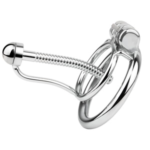 FRRK Novedad: Jaula de Castidad Masculina de Acero con Piercing PA, Candado de Castidad para Hombres, Tapón Uretral, Dilatador Sexual, Juguetes Sexuales para Hombres - Product Image 1