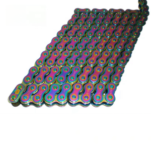 Chaîne à rouleaux de transmission de moto Rainbow Jet Fuel multicolore 415 420 428 <span class=keywords><strong>520</strong></span> <span class=keywords><strong>525</strong></span> 530, chaînes à rouleaux à usage intensif avec joint torique et joint en X - Product Image 3