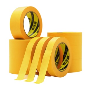 Màu vàng <span class=keywords><strong>Crepe</strong></span> Giấy Họa sĩ mặt nạ băng không có dư lượng keo cho sử dụng ô tô và mẫu miễn phí được cung cấp - Product Image 1