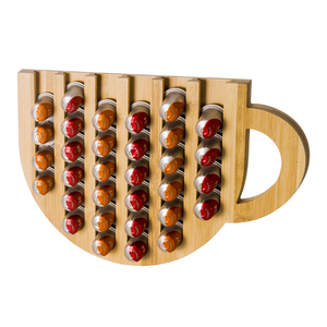 Tempat Penyimpanan Kapsul Kopi Bambu yang Dipasang di Dinding, Tempat Penyimpanan Kapsul Kopi Nespresso untuk Meja Dapur - Product Image 3