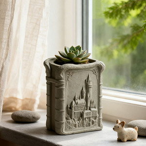 Moldes de silicona YS <span class=keywords><strong>Magic</strong></span> Castle para velas, recipientes de yeso, cajas de almacenamiento, moldes de fundición, suministros para hacer macetas de hormigón DIY - Product Image 3