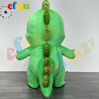 Efun Costume de mascotte de dragon de dinosaure gonflable personnalisé professionnel monstre en peluche Barney Macotte Noël Halloween pour adulte