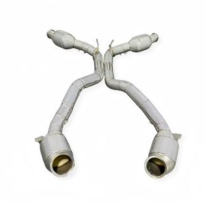 Échappement professionnel Decat pour Mercedes-AMG G63 W464 G500 4.0T V8 2019+ à haut débit, modification automobile, logo personnalisé - Product Image 1
