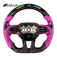 Volant personnalisé en fibre de carbone forgée rose pour Dodge Charger Challenger Hellcat SRT 392 R/T Scat Pack Daytona 2013-2023