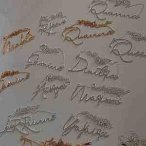 <strong>Custom</strong> Crystal Writing <strong>Name</strong> <strong>Necklace</strong> with Stainless Steel Gold Plated Diamond <strong>Pendant</strong> Jewelry for Mother's Day Gift - Product Image 5