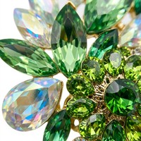 Autocollants de bijoux faciaux de fée verte, strass autocollants en cristal pour l'art corporel des enfants, idéaux pour les fêtes et festivals