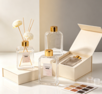 Vente en gros de flacons diffuseurs de parfum en verre de 200 ml pour hôtel et maison, flacon d'huile essentielle pour aromathérapie, flacon en verre avec boîte