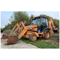 CASE 580 Super N Backhoe Loader Asli Amerika, Bucket Wheel Loader Kecil 8 Ton, Backhoe Loader CASE 580L 580M Buatan AS untuk Dijual