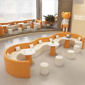 Divano da divano in pelle a forma <span class=keywords><strong>di</strong></span> S sofà per ufficio pubblico della Lobby dell'hotel della banca dell'ospedale - Product Image 3