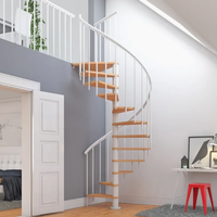 Verzinkte Stahl-Modulare DIY-Wendeltreppe Rostfrei Vorgefertigt Modern Langlebig Maßgefertigt für Innenbereich Villa Apartment Hotel