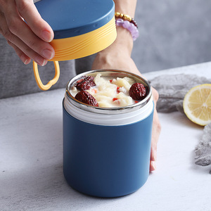 Kids lunchbox stainless steel soup cup with lid spoon portable to-go food jar container airtight dropshipping Chinese suppliers