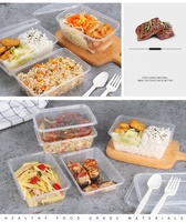 1000ml Restaurant Lebensmittel Einweg-Takeaway Plastik-Lunchbox Mikrowellengeeignete Plastikbehälter für Catering