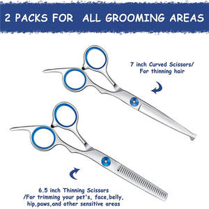 กรรไกรซอยผมมืออาชีพขนาด 6 นิ้ว สแตนเลสสตีล สำหรับตัดแต่งขนสัตว์เลี้ยง ควบคุมการตัดได้อย่างแม่นยำ - Product Image 3