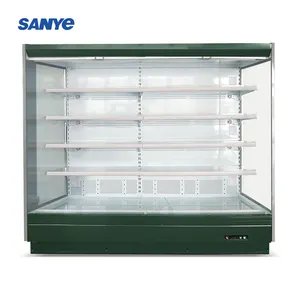 Fruit display refrigerator beverage cooler high quality fridge vertical type front open display chiller