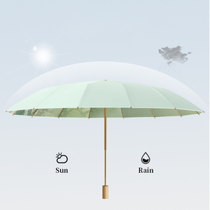 <span class=keywords><strong>Parapluie</strong></span> coupe-vent et pare-soleil <span class=keywords><strong>de</strong></span> voyage en plein air pour femmes avec poignée en bois nouveau style <span class=keywords><strong>de</strong></span> conception pliante Floral - Product Image 4
