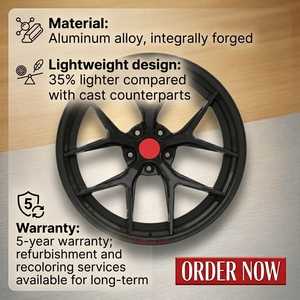 Jantes en alliage d'aluminium forgé GS Deep Concave, noir brillant, 5x120, 17-23 pouces, pour voitures particulières <span class=keywords><strong>Corvette</strong></span> C7 C8, garantie <span class=keywords><strong>5</strong></span> ans - Product Image 6