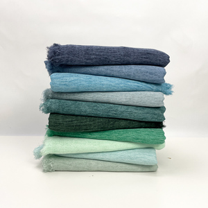 Moda retrò donna islamica tinto a mano veli di cotone ciuffo viscosa Khimar Hijab plissettato modale scialli turbanti per le signore - Product Image 3